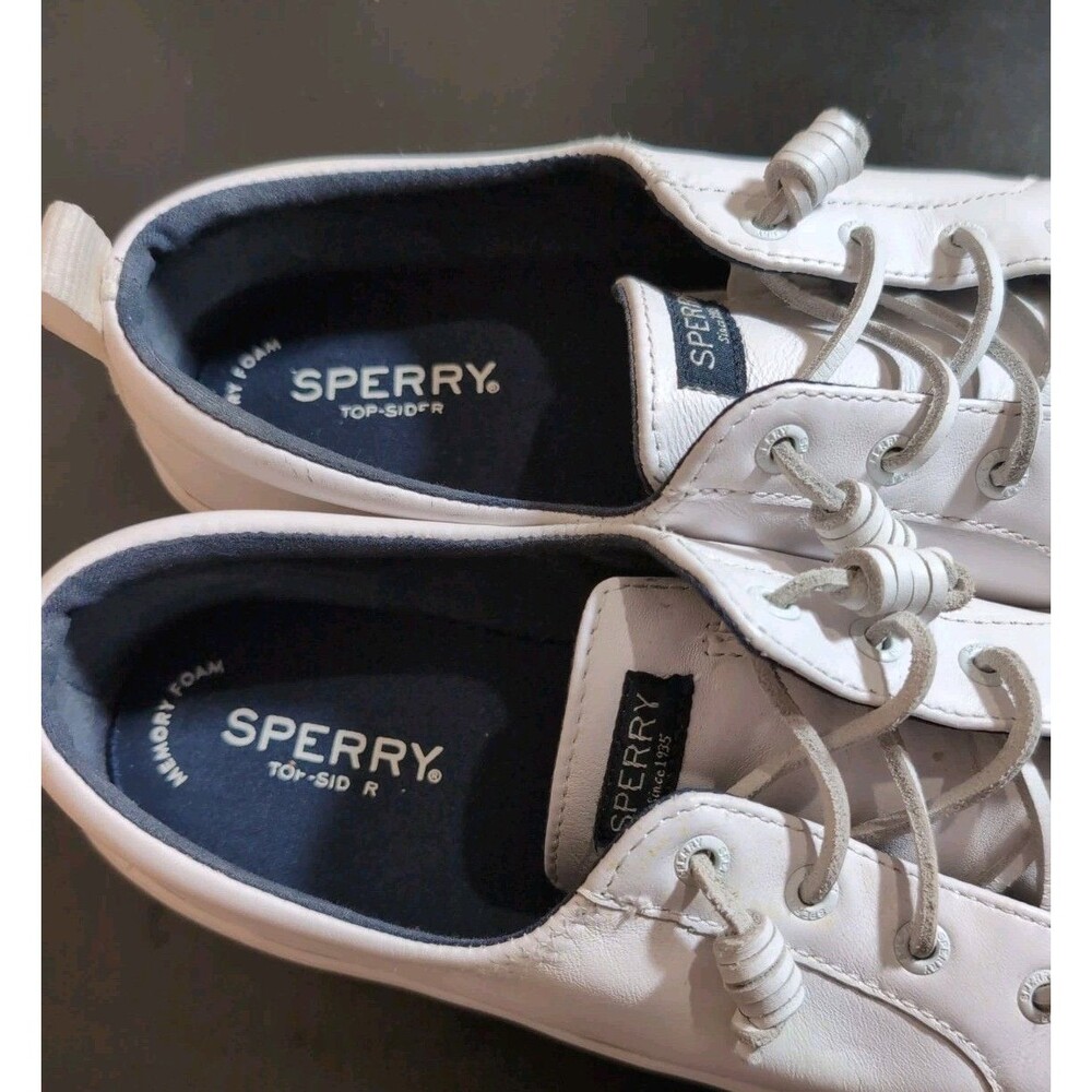 SPERRY CREST VIBE CASUAL LEATHER SHOES SNEAKERS WOMENS SIZE 9M  VGC - Picture 5 of 11